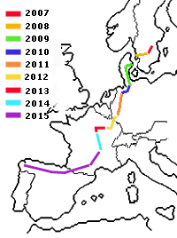 The camino to Santiago de Compostella