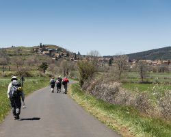 A lot of people today. To Saint Privat-d’Allier. Via Podiensis. France. A lot of people today. To Saint Privat-d’Allier. Via Podiensis. France.