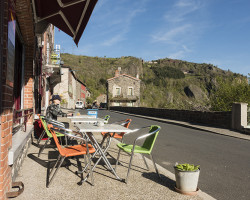 A modern hiker walks with his computer. A modern hiker walks with his computer.