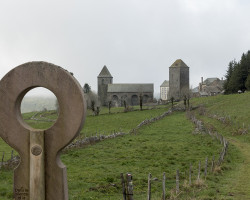 Aubrac, the village. To Saint-Côme-d’Olt. France.