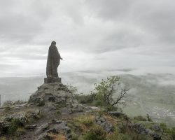 Maria is watching. To Estaing. France. Maria is watching. To Estaing. France.