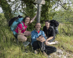 With two very nice hikers! With two very nice hikers!