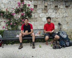 Julien and Gaël, La Romieu. Julien and Gaël, La Romieu.