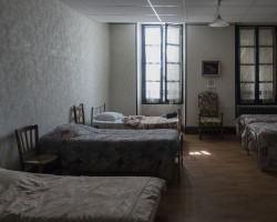 Alone at the Hotel de la Paix. Good lodging. Sheets and towels provided. Alone at the Hotel de la Paix. Good lodging. Sheets and towels provided.