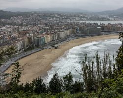 Arriving to San Sebastian. Camino del Norte. Spain. Arriving to San Sebastian. Camino del Norte. Spain.