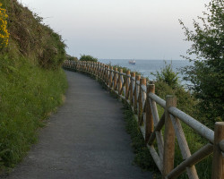 Pleasant road in the early morning. Pleasant road in the early morning.