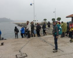 Another ferry. Two friendly Korean hikers. To Santander. Camino. del Norte. Spain. Another ferry. Two friendly Korean hikers. To Santander. Camino. del Norte. Spain.