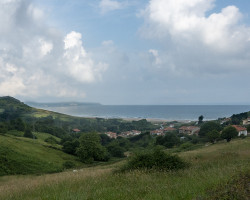 The sea in the distance. The sea in the distance.