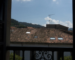 View from bed. To Villaviciosa. Camino del Norte. Spain.