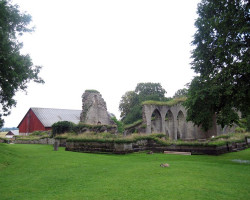 The ruins of the monastery of Alvastra. Alvastra