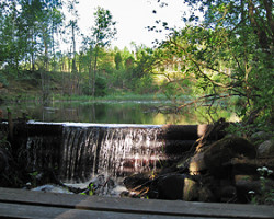 A little waterfall. To Voxtorp. Sweden. A little waterfall. To Voxtorp. Sweden.