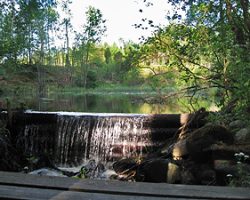 A little waterfall. To Voxtorp. Sweden. A little waterfall. To Voxtorp. Sweden.