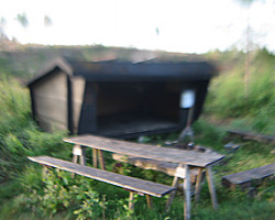 A shelter for the night. Påbohus. Sweden.