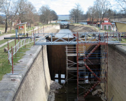 The locks on Göta Kanal in Berg. The locks on Göta Kanal in Berg.