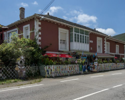 Funny café on the way to Pola de Allande. Funny café on the way to Pola de Allande